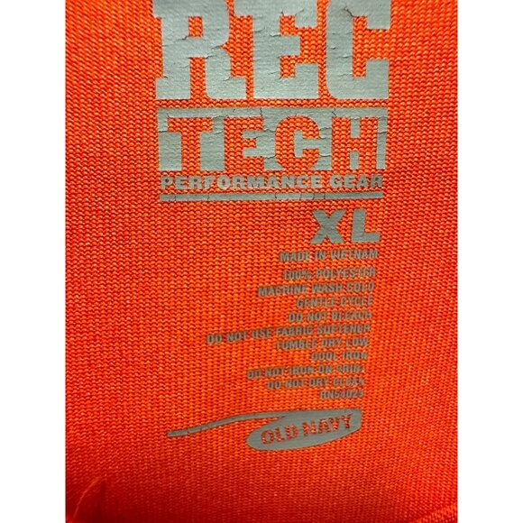 🍒 2/$20 🍒 Men’s Orange Polo Shirt with Diamond Pattern sz XL - Picture 4 of 6